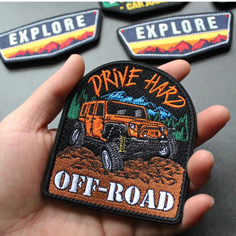 **Free Delivery** Velcro Patch •Embroidery Patch •Off-Road Patch •Outdoor Patches for clothing Accessories