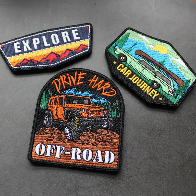 **Free Delivery** Velcro Patch •Embroidery Patch •Off-Road Patch •Outdoor Patches for clothing Accessories