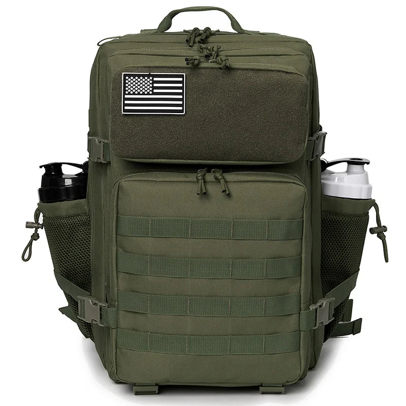 45L Molle Tactical Backpack Bag Hunting MOLLE Backpack GYM For Men EDC Outdoor Hiking Survival Rucksack Witch Bottle Holder