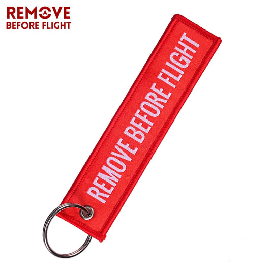 **FREE SHIPPING!**  •Remove Before Flight Woven Key Ring •Red Keychain For Aviation •Perfect for your Flight and Adventure bag zippers  •Great reminder to continue to be an Adventurous Person!