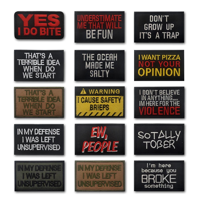 **Free Delivery** Velcro Patches •Cloth Hook Loop Patch •Tactical Backpack Patch •Morale Badge •Patches For Jacket
