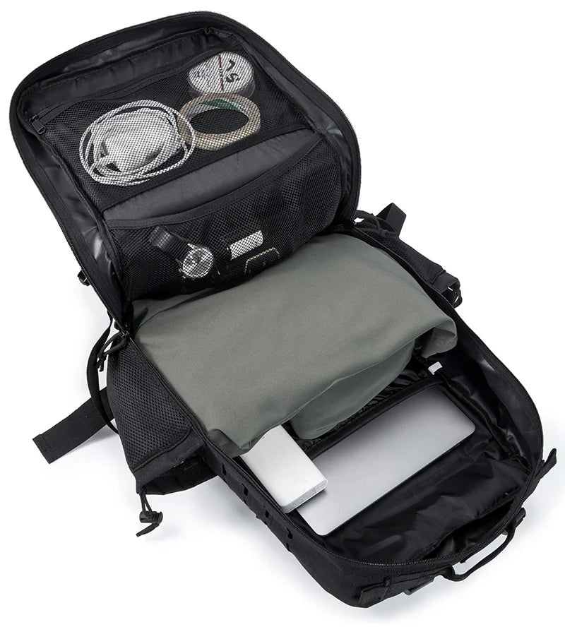 45L Molle Tactical Backpack Bag Hunting MOLLE Backpack GYM For Men EDC Outdoor Hiking Survival Rucksack Witch Bottle Holder