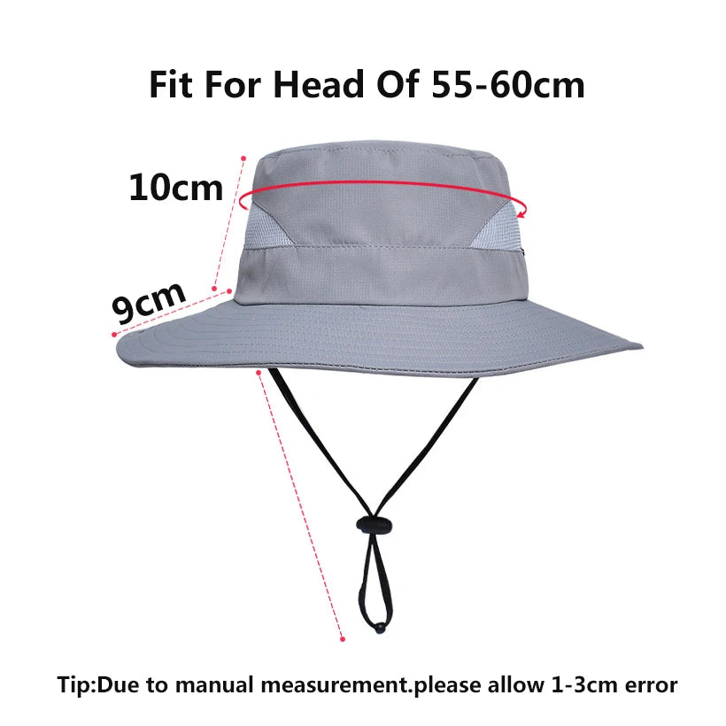 ** FREE SHIPPING** Summer UPF50+ Sun Hats For Women Men Breathable Mesh Boonie Hat Foldable UV Protection Hiking Fishing Hat Male Bucket Hats